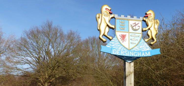 slideshow image of dersingham village sign